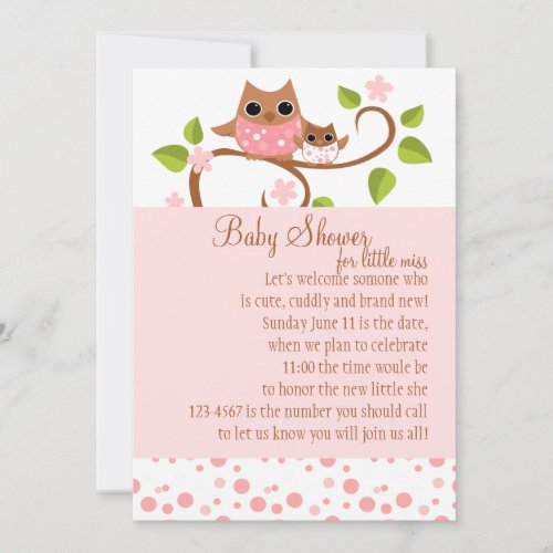 Mama and Baby Owl Custom Announcement