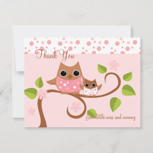 Mama and Baby Owl Custom Invites