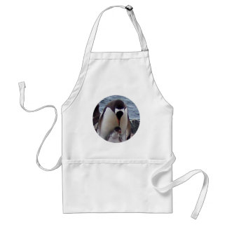 Mama and Baby Penguin Adult Apron