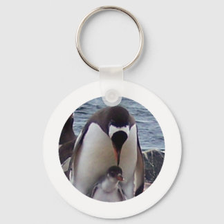 Mama and Baby Penguin Keychain