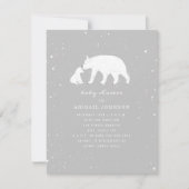 Mama and Baby Polar Bear Neutral Baby Shower Invitation (Front)