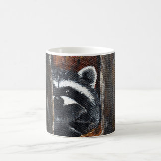 Mama and Baby Raccoon Painting Coffee Mug
