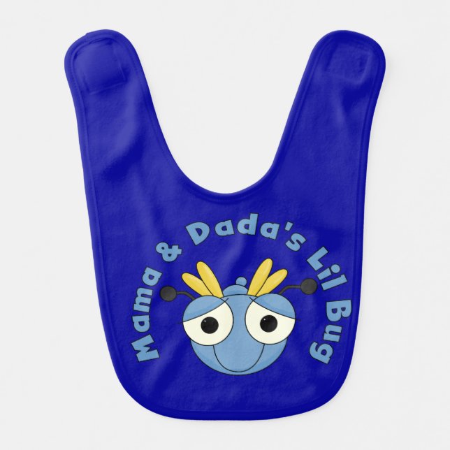 Mama and Dada's Lil Bug Bib (Front)