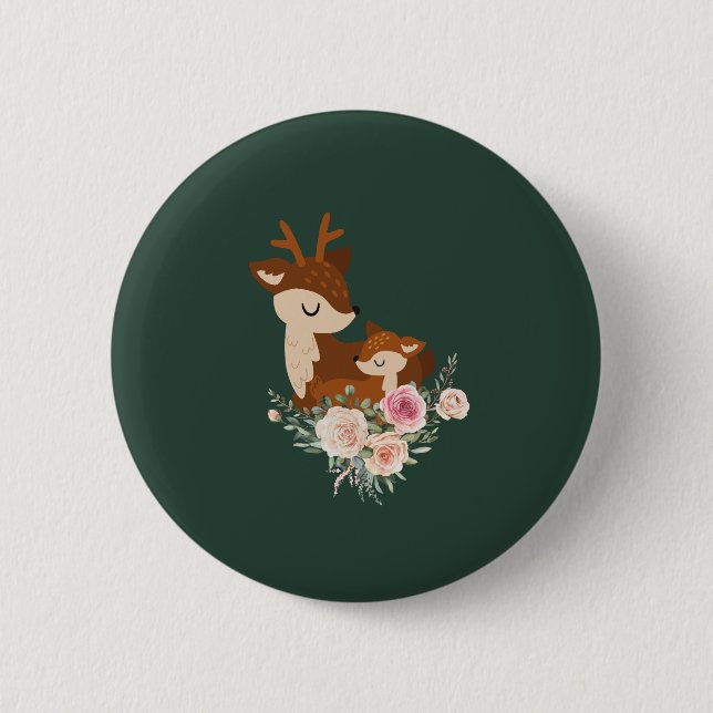 Mama and fawn button (Front)