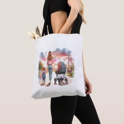 Mama and Toddlers Day at the Park Tote Bag