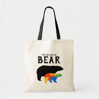 Mama Baby Bear Autism Awareness Tote Bag