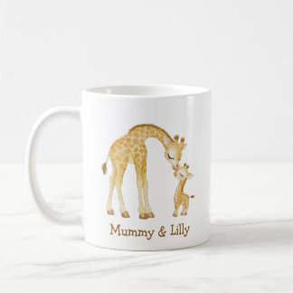 Mama & Baby Giraffe – Personalized Family Coffee Mug