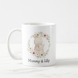 Mama & Baby Rabbit – Personalized Family Coffee Mug
