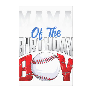 Mama Baseball birthday Boy Family Baller b-day Par Canvas Print