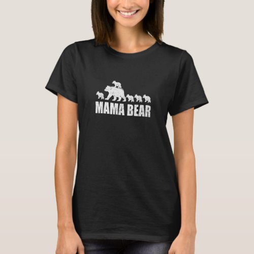 Mama Bear 5 Cubs Shirt Mama Bear  Mom 5 Kid 