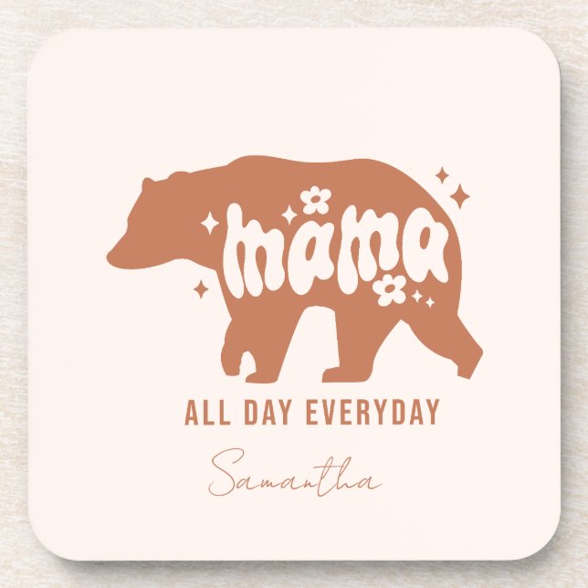 Mama Bear - All Day Everyday Beverage Coaster (Front)