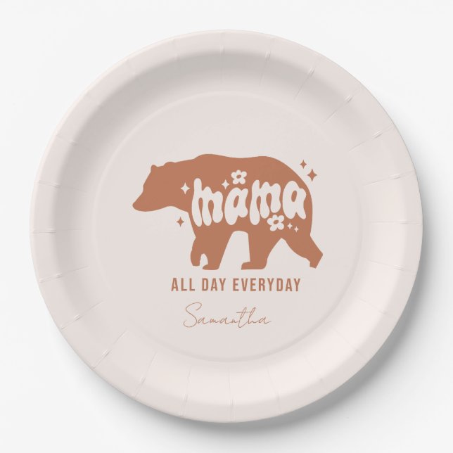 Mama Bear - All Day Everyday Paper Plates (Front)
