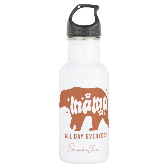 Mama Bear - All Day Everyday Stainless Steel Water Bottle (Front)