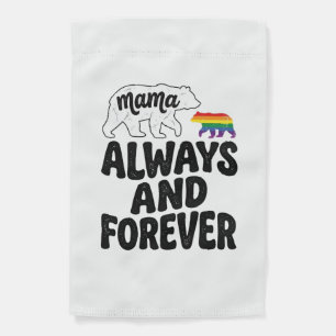 Mama Bear Always And Forever Vintage Rainbow Shirt Garden Flag