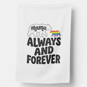 Mama Bear Always And Forever Vintage Rainbow Shirt House Flag