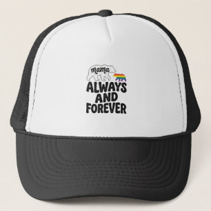 Mama Bear Always And Forever Vintage Rainbow Shirt Trucker Hat