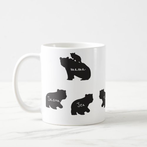 Mama bear and cub mug mothers day personalized