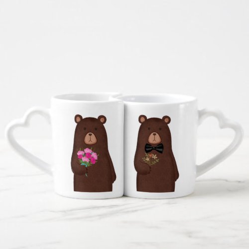 Mama Bear and Papa Bear Gifts for Mom and Dad Coffee Mug Set