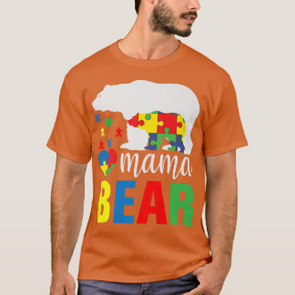 Mama Bear Autism Awareness Premium  T-Shirt