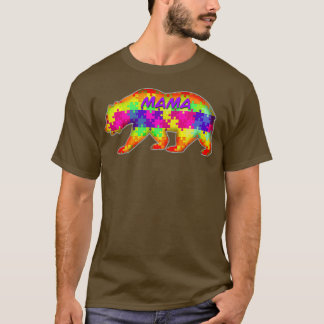 Mama bear autism puzzle T-Shirt