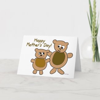 Mama Bear Baby Bear Happy Mother's Day Card