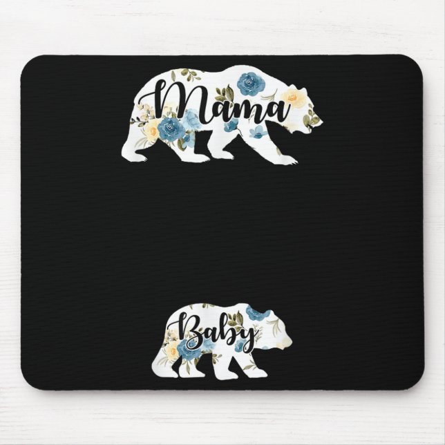 Mama Bear Baby Bear Pregnancy Pregnant Mom Mothers Mouse Pad (Front)