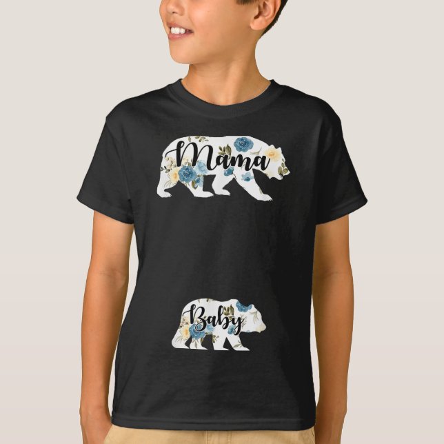 Mama Bear Baby Bear Pregnancy Pregnant Mom Mothers T-Shirt (Front)