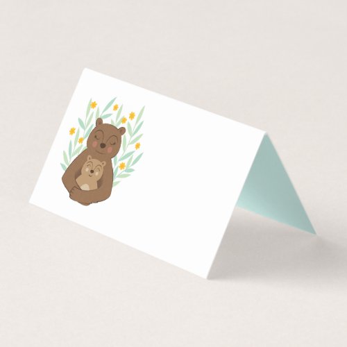 Mama Bear Baby Shower Place Cards Gender Neutral