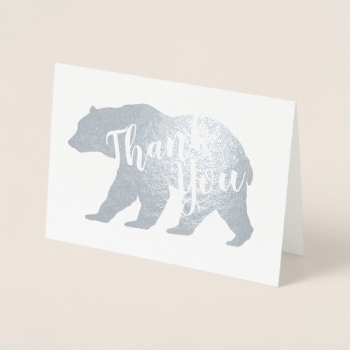 Mama Bear Baby Shower Woodland Lodge Foil Card