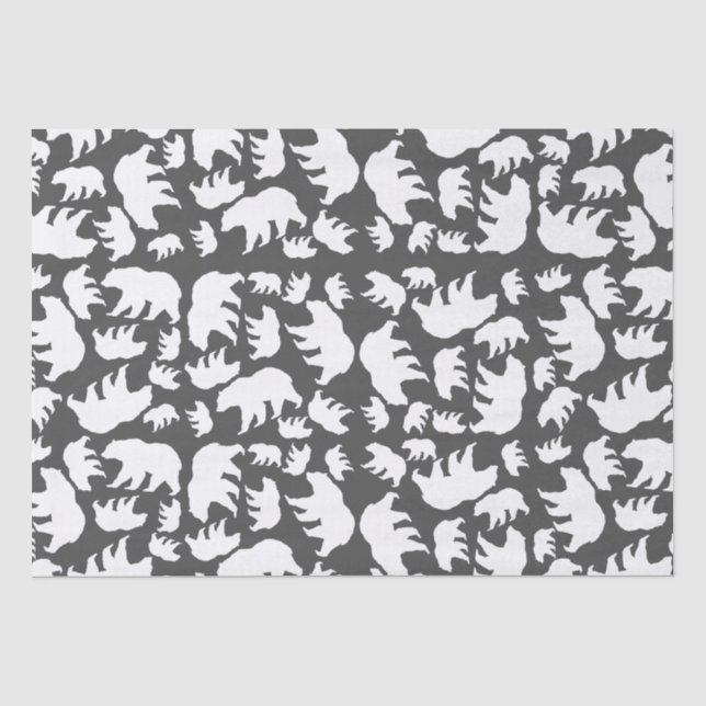 Mama Bear Baby Shower Woodland Lodge Tissue Paper (Front)