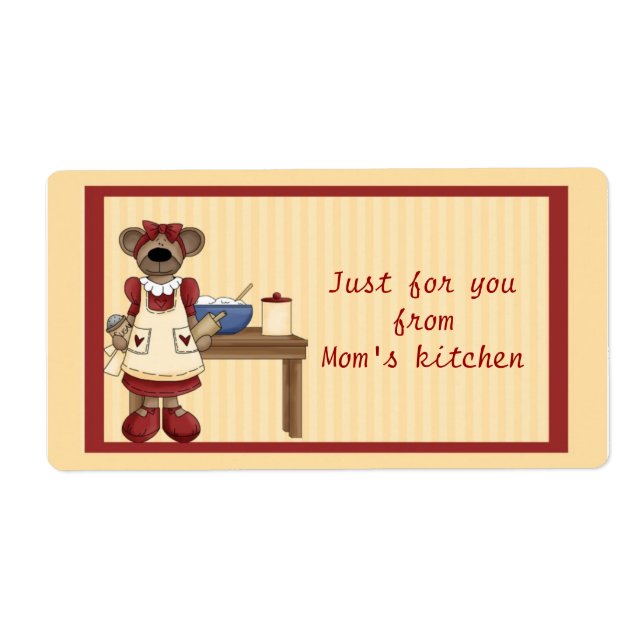 Mama Bear Baking Label (Front)