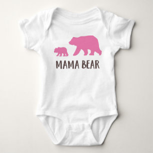 Mama Bear, Bear Cub, Cute Bear, Little Bear Baby Bodysuit