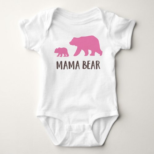 Mama Bear Bear Cub Cute Bear Little Bear Baby Bodysuit