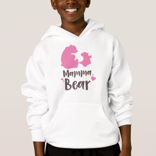 Mama Bear Bear Cub Cute Bear Little Bear Heart Hoodie