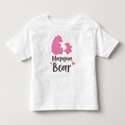 Mama Bear Bear Cub Cute Bear Little Bear Heart Toddler T_shirt