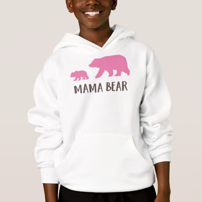 Mama Bear, Bear Cub, Cute Bear, Little Bear  Hoodie (Front)