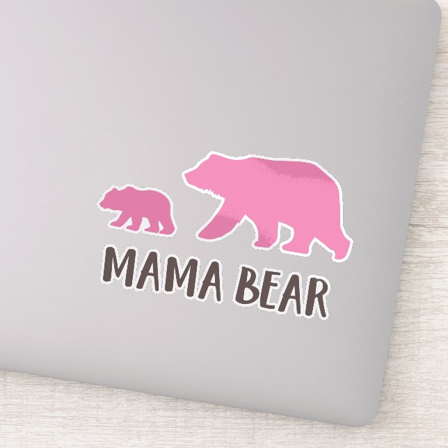 Mama Bear, Bear Cub, Cute Bear, Little Bear Sticker (Detail)