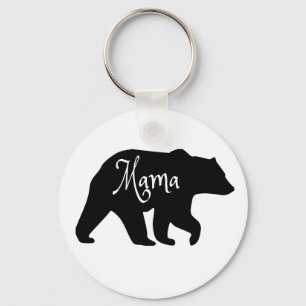Mama Bear black and white Keychain