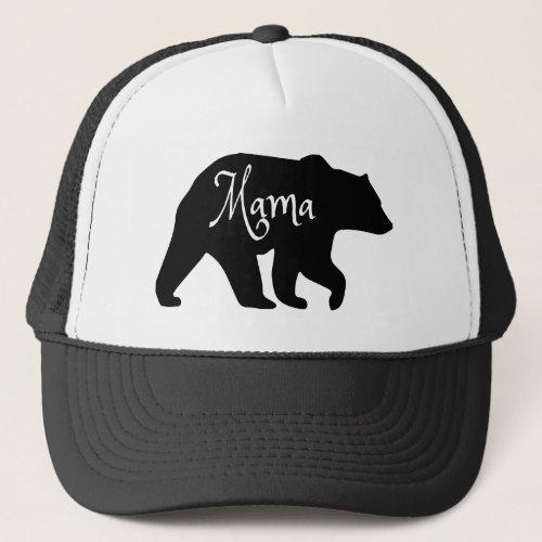 Mama Bear black and white Trucker Hat