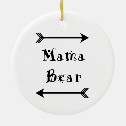 Mama Bear Ceramic Ornament