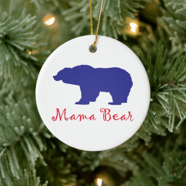 Mama Bear Ceramic Ornament (Tree)
