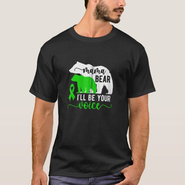 Mama Bear Cerebral Palsy Mom Of A Cerebral Palsy W T-Shirt (Front)