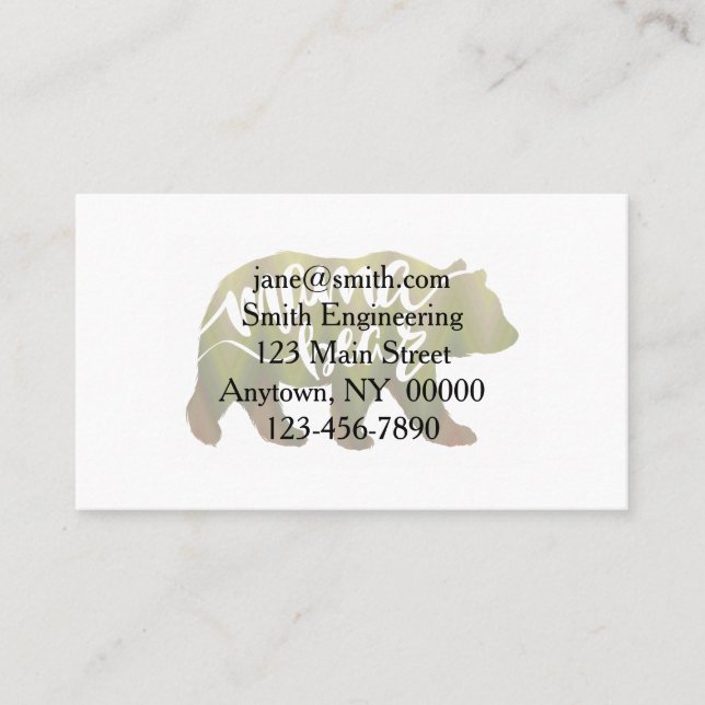 Mama  bear  - Choose background color Business Card (Front)