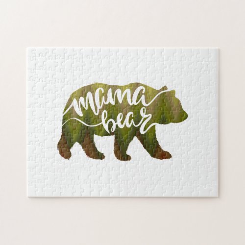 Mama  bear  _ Choose background color Jigsaw Puzzle