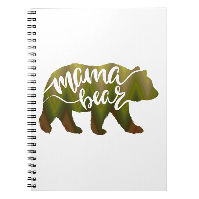 Mama  bear  - Choose background color Notebook (Front)