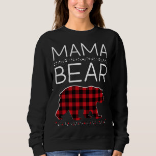 Mama Bear Christmas Pajamas Matching Family Plaid Sweatshirt