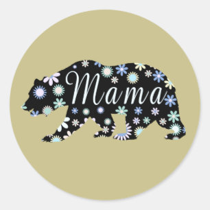 Mama Bear Classic Round Sticker