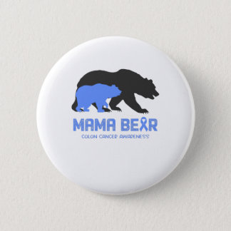 Mama Bear Colon Cancer Awareness Button