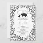 Mama + Bear Cub Black + White Foliage Baby Shower