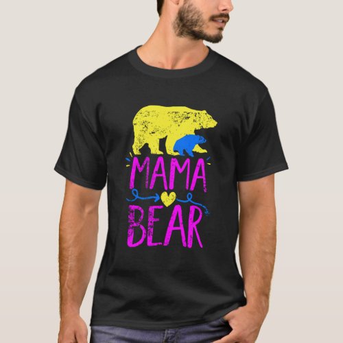 Mama Bear Down Syndrome Awareness For Moms T_Shirt